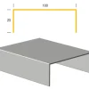 Tagpap & Asfalt|Limtræsprofil aluminium 100 x 1000 mm