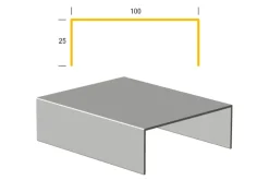 Tagpap & Asfalt|Limtræsprofil aluminium 100 x 1000 mm