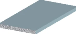 Profillister|Listeprofil flad 2 x 25 x 1000 mm Sølv