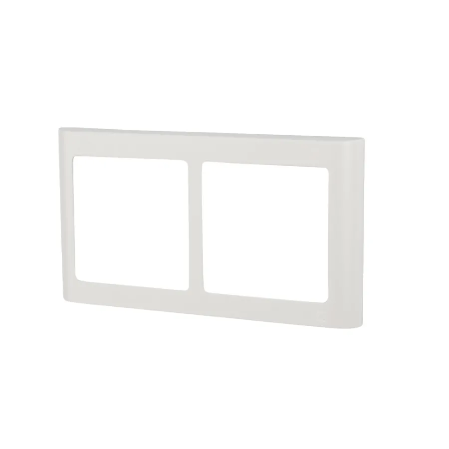 Lauritz Knudsen Tangenter & Rammer Til Stikkontakter|LK FUGA® designramme Soft 63 2×1 modul vandret hvid