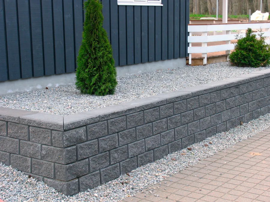 Betongruppen RBR Læ- & Støttemure|Lock-Block topplade grå 40 x 60 x 7 cm