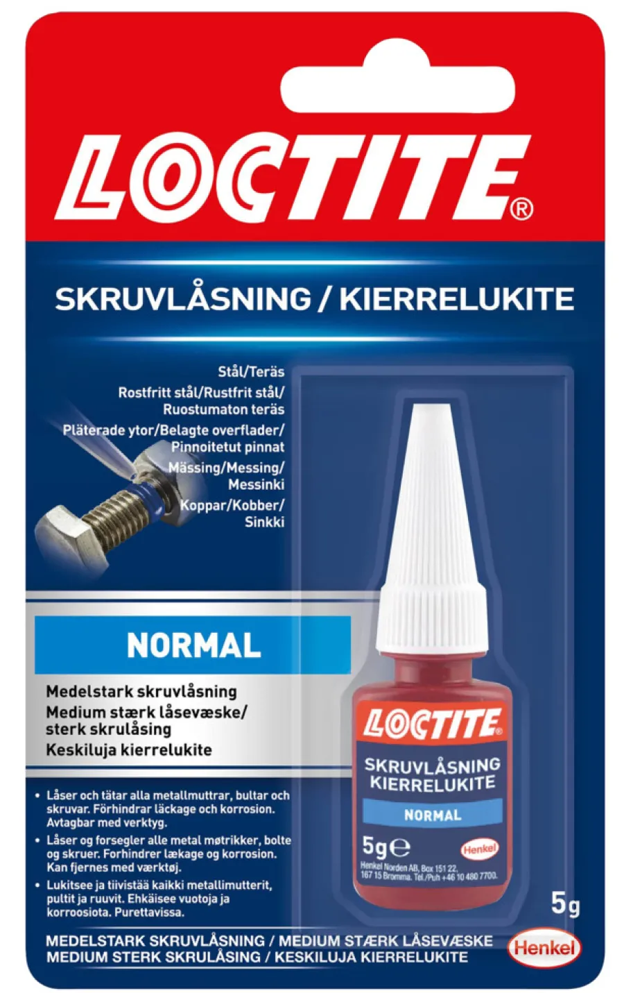 Loctite Biltilbehør|Normal Låsevæske 5 gram