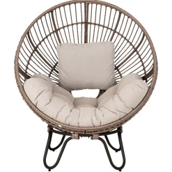 Sunlife® Havestole|Loungemøbler|Loungestol Louisiana natur/sort inkl. hynde -