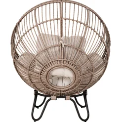 Sunlife® Havestole|Loungemøbler|Loungestol Louisiana natur/sort inkl. hynde -