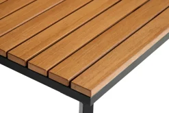 Sunlife® Sæsonafslutning|Loungemøbler|Loungesæt Tokyo 4 dele sort/grå/teak -
