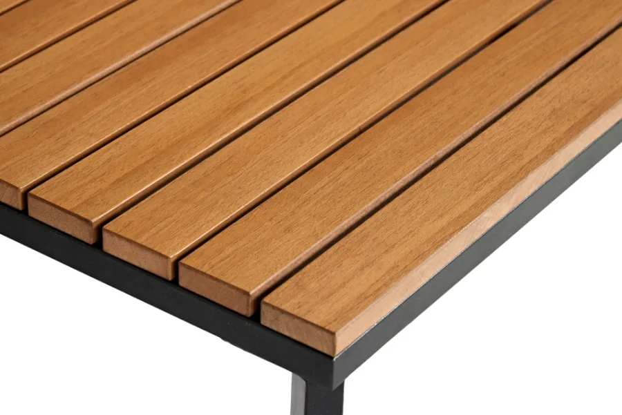 Sunlife® Sæsonafslutning|Loungemøbler|Loungesæt Tokyo 4 dele sort/grå/teak -