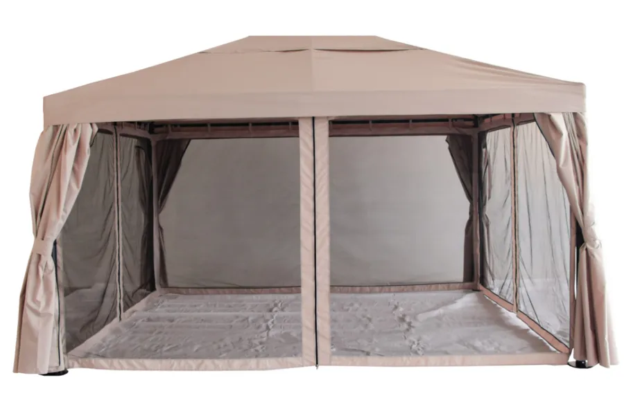Pavilloner & Partytelte|Luksus pavillon 3 x 4 m beige og sort