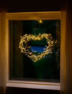 Stemning® Dekorativ Belysning - Udendørs|Lyshjerte 80 LED-pærer 40 cm