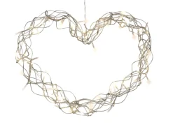 Stemning® Dekorativ Belysning - Udendørs|Lyshjerte 80 LED-pærer 40 cm