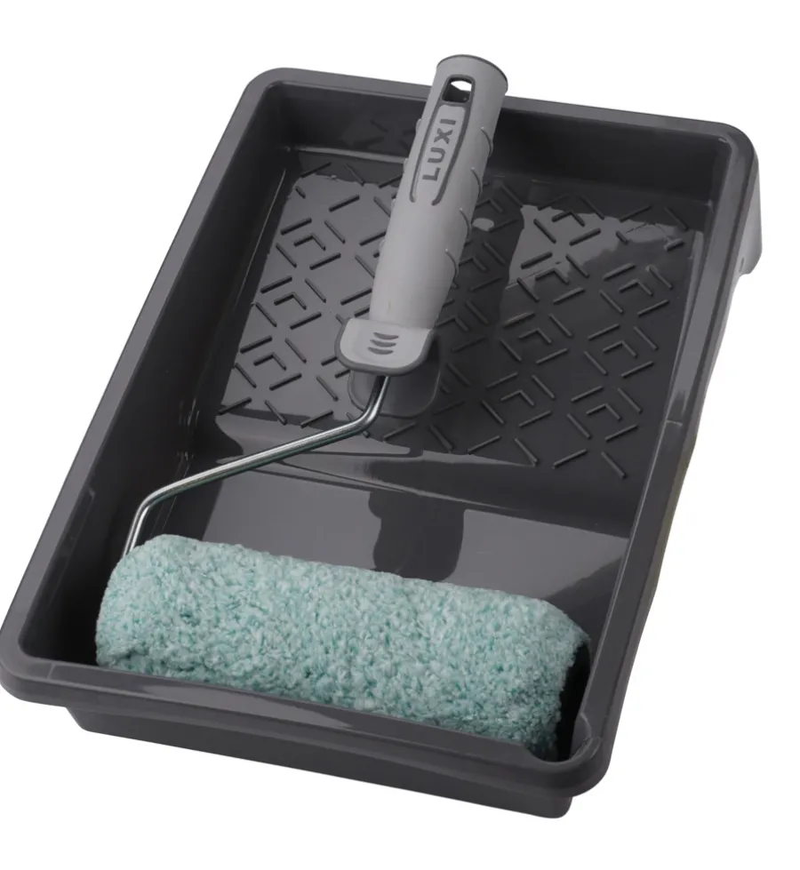 LUXI® Rulle- & Penselsæt|Malerrullesæt 18 cm 3 dele -