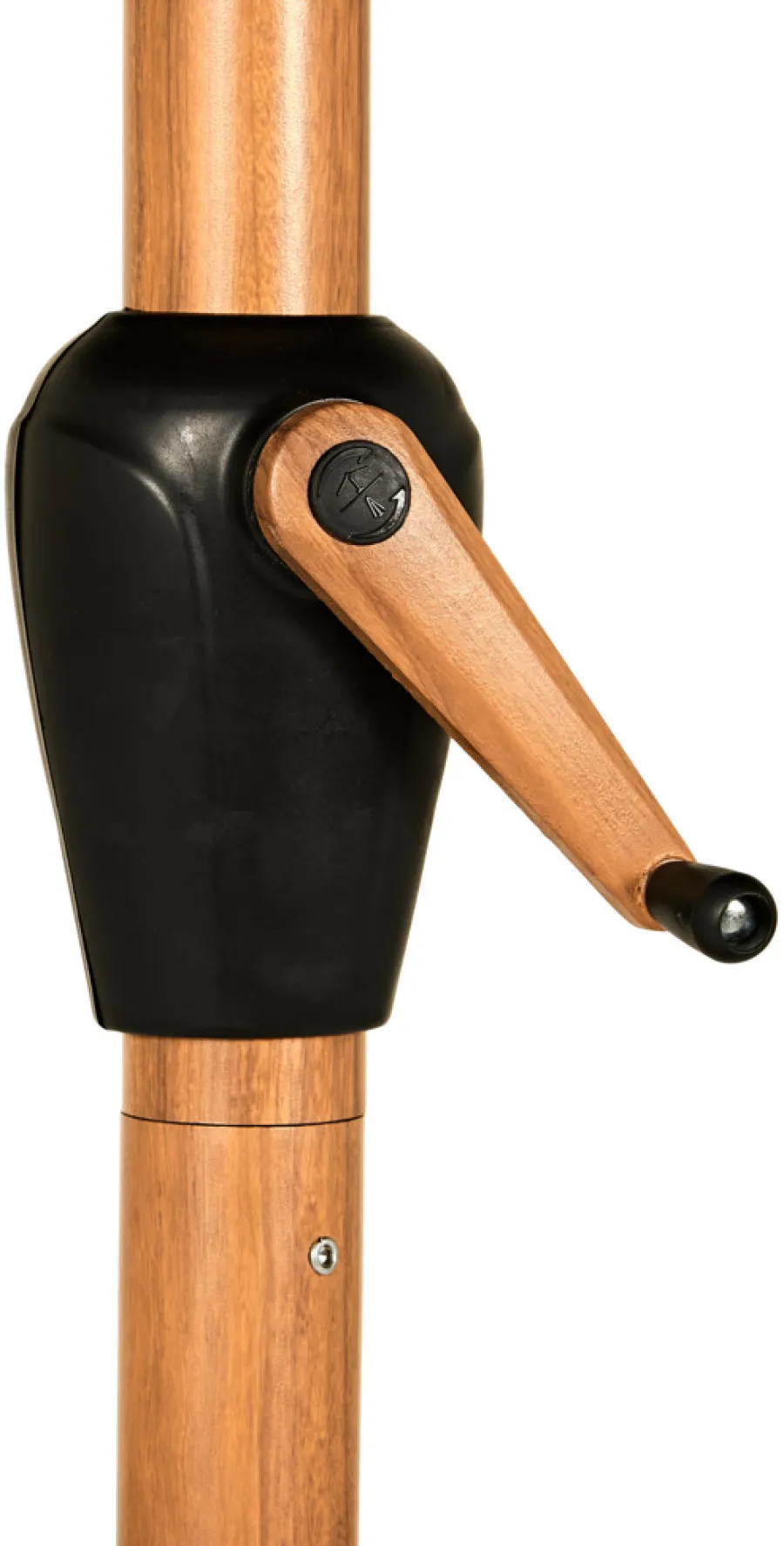 Sunlife® Sæsonafslutning|Parasoller & Markiser|Markedsparasol Stockholm Ø300 cm sort/teak m/krank -