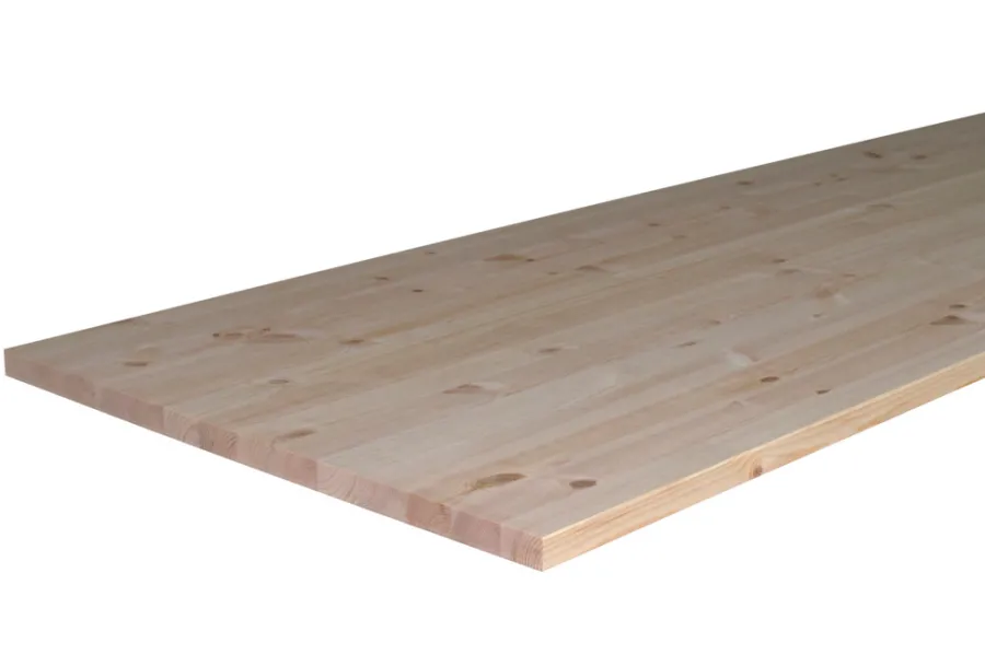 Hornbaek Bordplader|Massiv bordplade i fyr - 25 mm x 62 x 242 cm