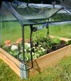 Garden® Planteborde & Højbede|Minidrivhus 120 x 80 cm stål m/plastdug -