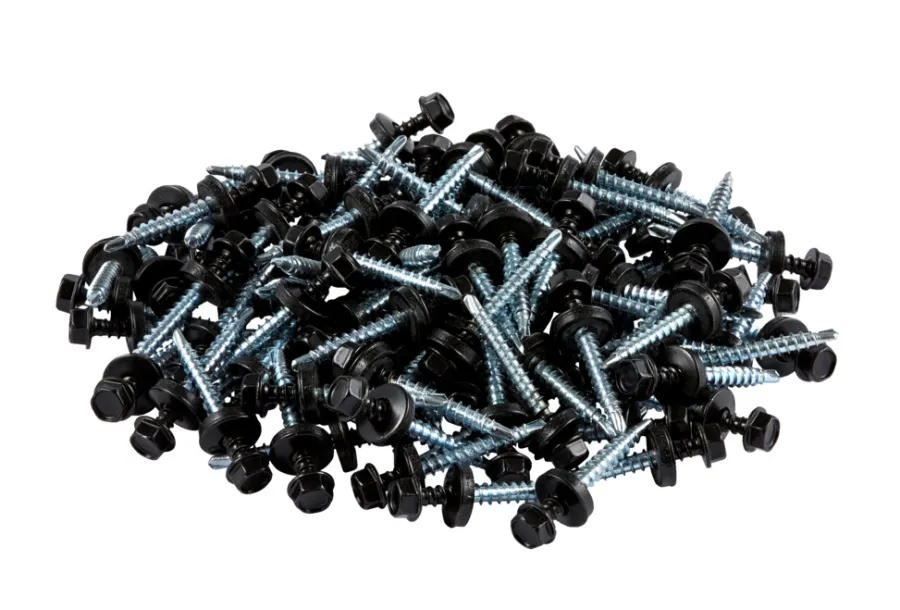 Tagplader|Montageskruer m/vinger sort 4,8 x 35 mm