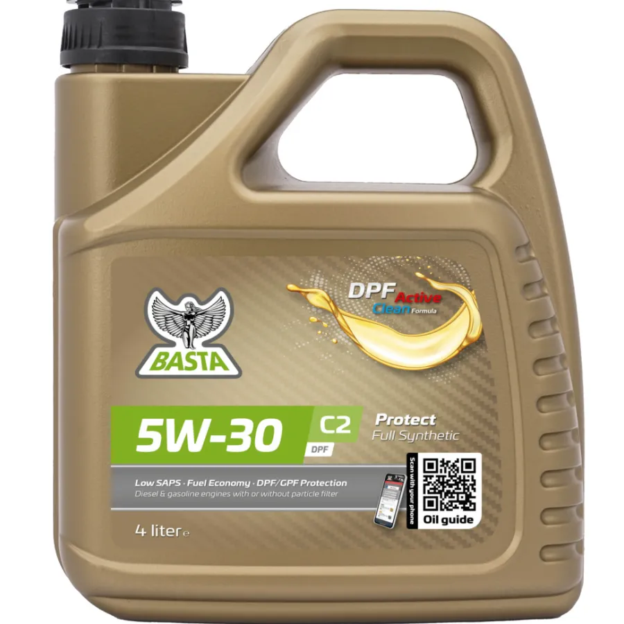 Basta Motorolie & Sprinklervæske|Motorolie 5W-30 C2 fuldsyntetisk - 4 liter