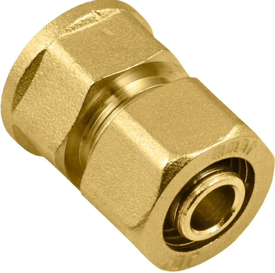 Fittings Til Rør|Muffe til PEX-rør 1/2" x 18 mm Messing