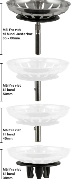 Reservedele Til Køkkenvaske|Multistrainer til køkkenvask - rustfrit stål