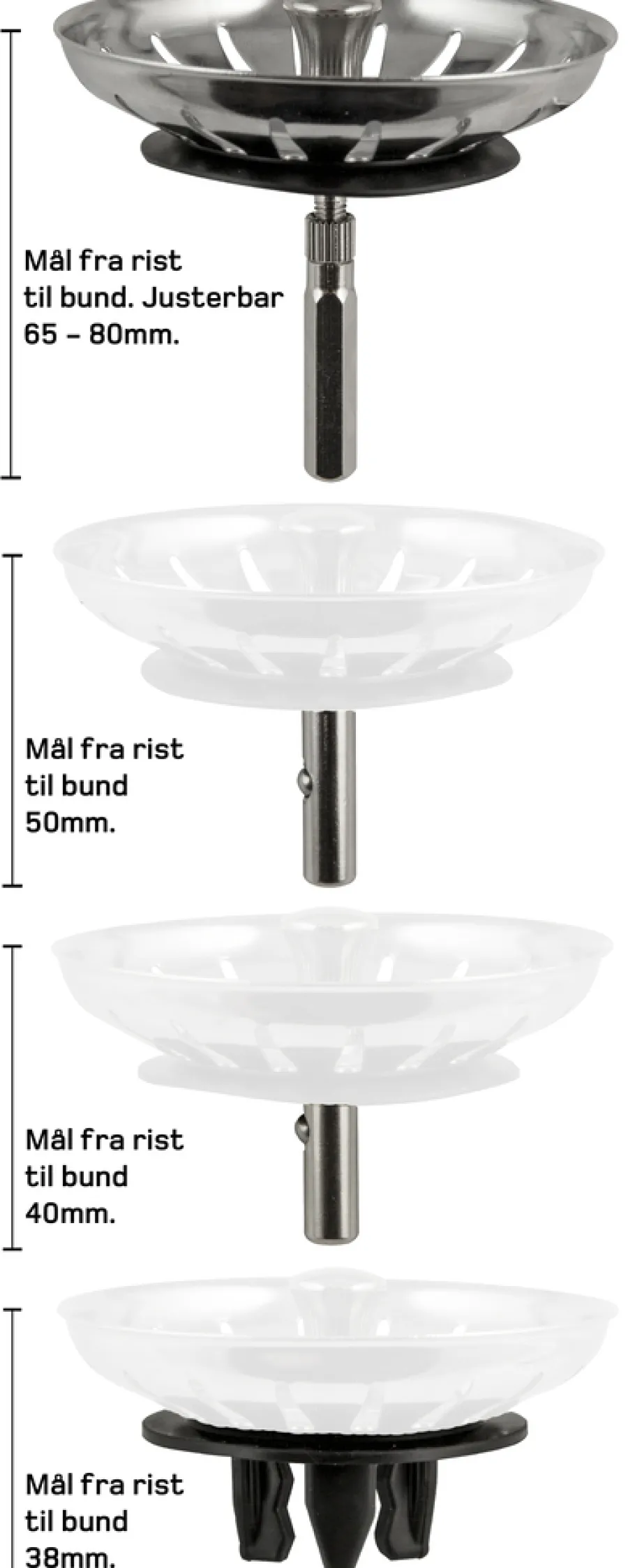 Reservedele Til Køkkenvaske|Multistrainer til køkkenvask - rustfrit stål