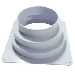 Ventilation|Murflange 175 x 175 - 100-130-150 mm hvid