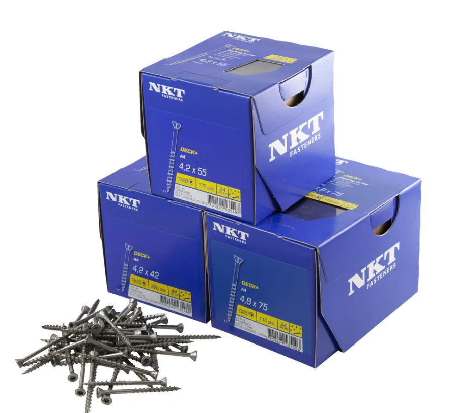 NKT Fasteners Skruer|DECK+ terrasseskrue 4,2 x 55 mm 170 stk.