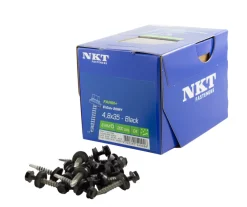 NKT Fasteners Skruer|farmerskrue sort 4,8 x 35 mm 200 stk. Sortlakeret RAL 9005
