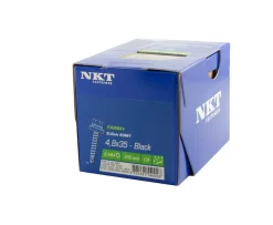 NKT Fasteners Skruer|farmerskrue sort 4,8 x 35 mm 200 stk. Sortlakeret RAL 9005