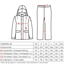 Oak Creek® Beklædning|regntøj unisex str. XXL sort