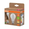 Osram Led-Pærer|LED mat standardpære E27 2,2 W 2-pk.