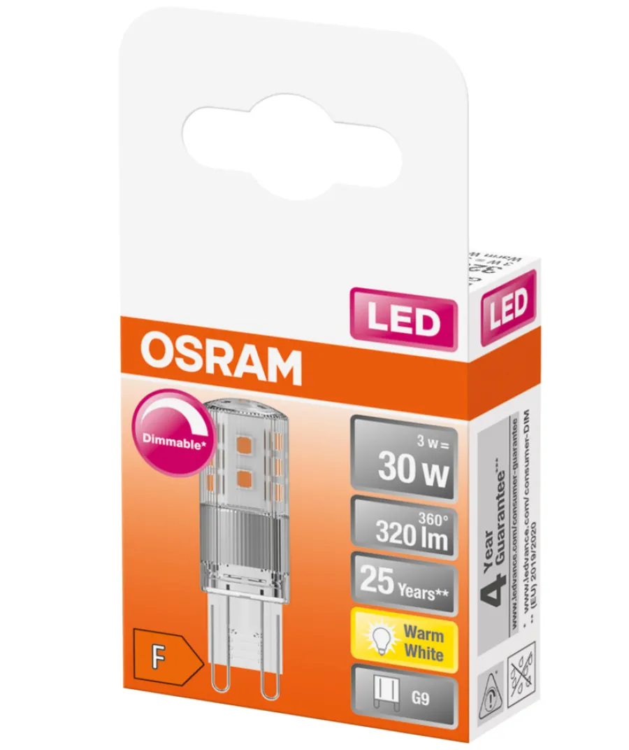 Osram Led-Pærer|LED Star Pin 230 V stiftpære G9 3 W