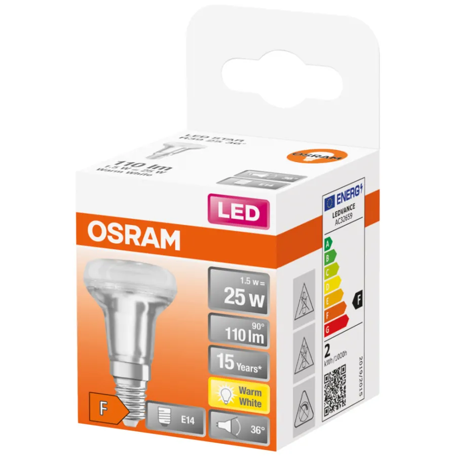 Osram Led-Pærer|LED Star R39 spot E14 1,5 W