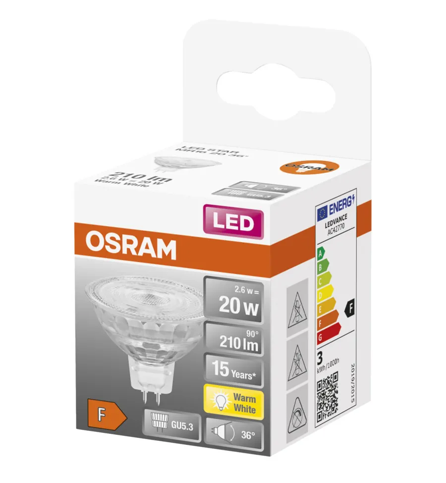 Osram Led-Pærer|LED Star stiftpære 12 V GU5.3 2,6 W