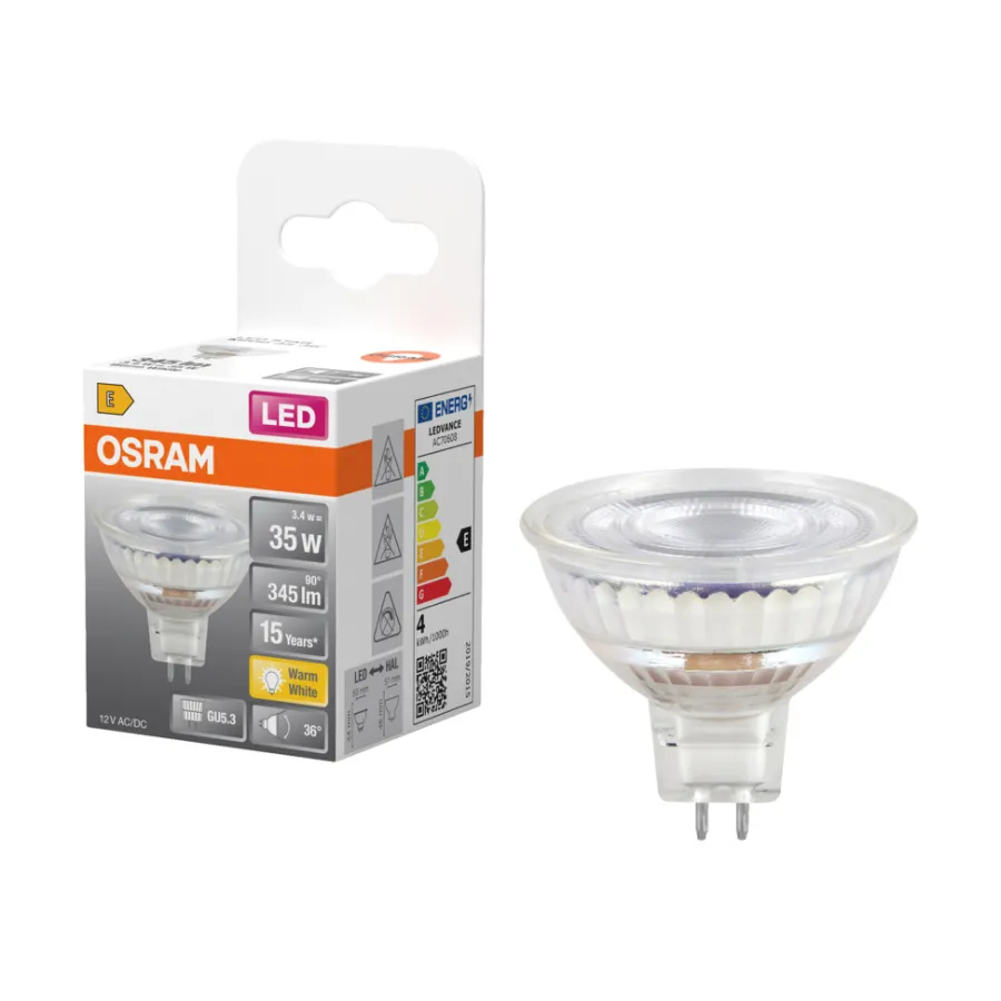 Osram Led-Pærer|LED Star 12 V stiftpære GU5.3 3,4 W