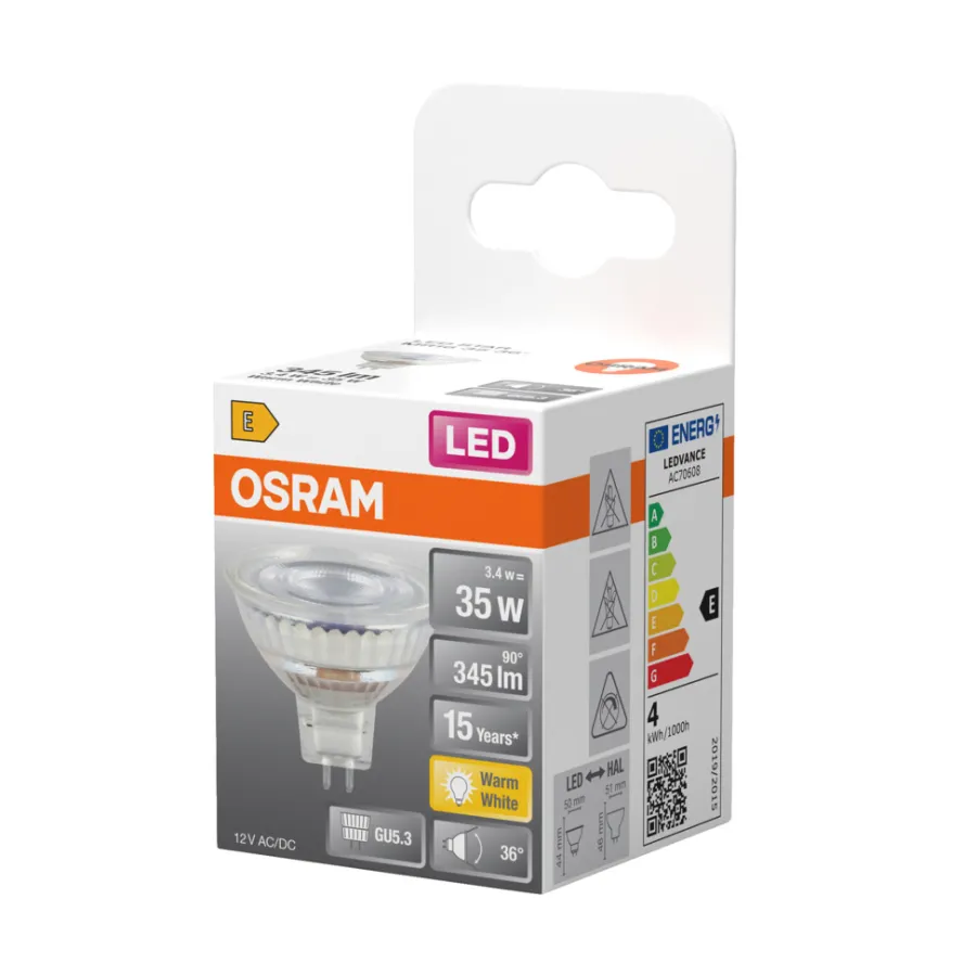 Osram Led-Pærer|LED Star 12 V stiftpære GU5.3 3,4 W