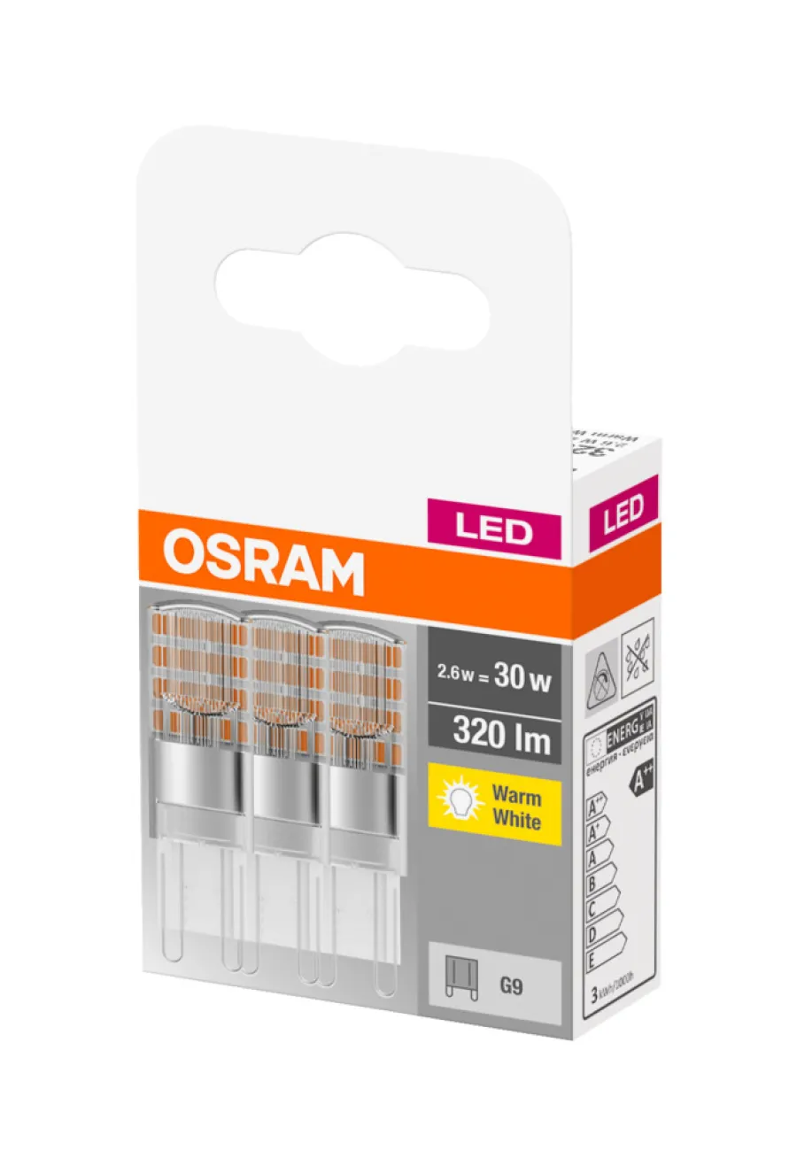Osram Led-Pærer|LED stiftpære G9 2,6 W - 3-pk.