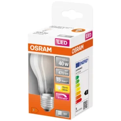 Osram Led-Pærer|LED Superstar Classic mat standardpære dæmpbar E27 5 W