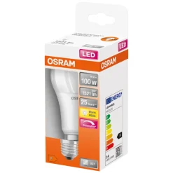 Osram Led-Pærer|LED Superstar Classic mat standardpære dæmpbar E27 14 W