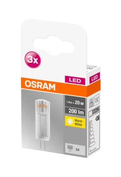 Osram Led-Pærer|LED 12 V stiftpære G4 1,8 W 3-pk.