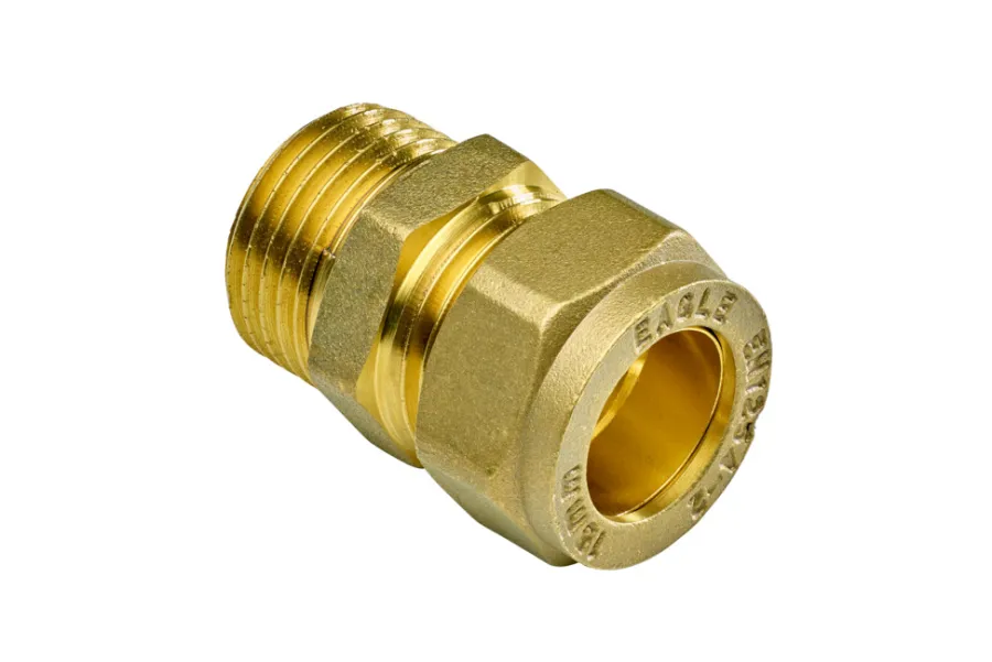 Fittings Til Rør|Overgangsnippel til kobberrør/PEX 1/2" x 15 mm