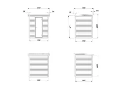 Palmako Pooludstyr|Saunaer|Eir sauna m/ovn 183 x 203 cm