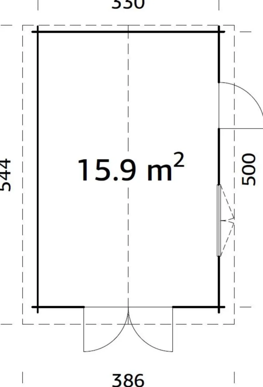 Palmako Redskabsrum|Carporte|garage Tony 350 x 520 cm