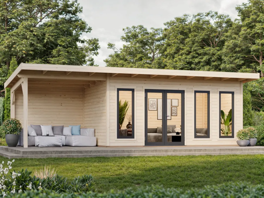 Palmako Bjælkehytter|hytte Aurelia 4 855 x 404 cm