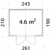 Palmako Redskabsrum|redskabsrum Aksel 1 - 243 x 190 cm