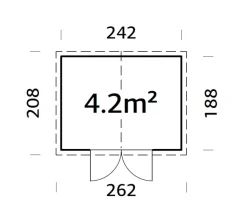 Palmako Redskabsrum|redskabsrum Elisa 208 x 262 cm