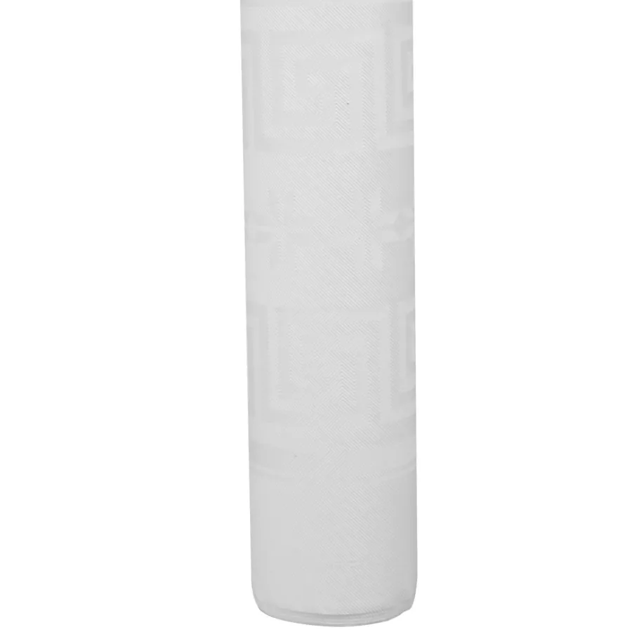 Pynt & Festudstyr|Boligindretning|Papirdug hvid med mønster 1,2 x 8 meter Hvid med damask-mønster