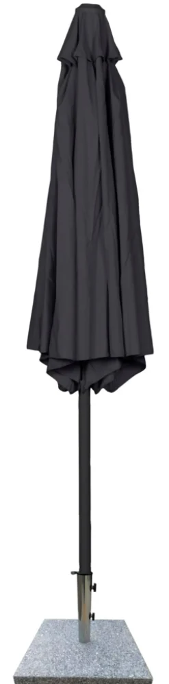 Sunlife® Sæsonafslutning|Parasoller & Markiser|Parasol Arizona sort m/krank & tilt Ø300 cm - Sort dug og sort stang