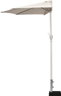 Parasoller & Markiser|Parasolfod halvrund B45 x D28 x H8/30 cm sort