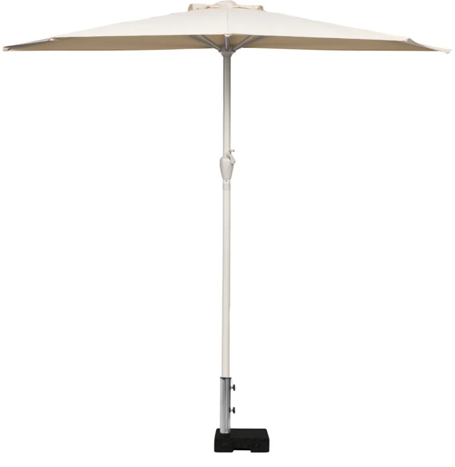 Parasoller & Markiser|Parasolfod halvrund B45 x D28 x H8/30 cm sort