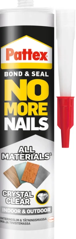 Pattex Montagelim|No More Nails Crystal montagelim 290 ml
