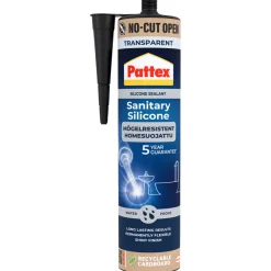 Pattex Silikone|sanitetssilikone transparent 280 ml