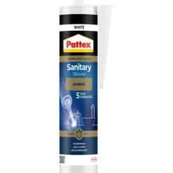 Pattex Silikone|Speed sanitetssilikone hvid 300 ml